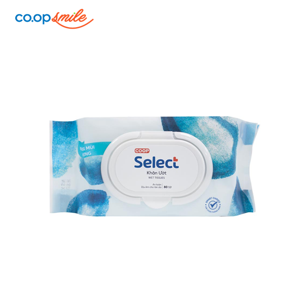 Khăn ướt Co.op Select không mùi 80M