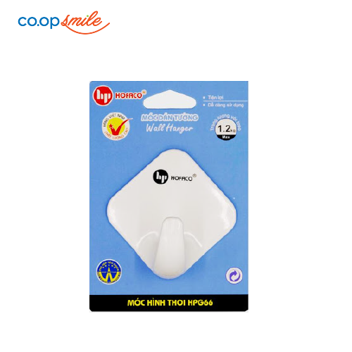 Móc dán tường hình thoi HPG 66   1 cái