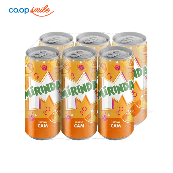 Nước giải khát Mirinda cam lon cao lốc 6x320ml