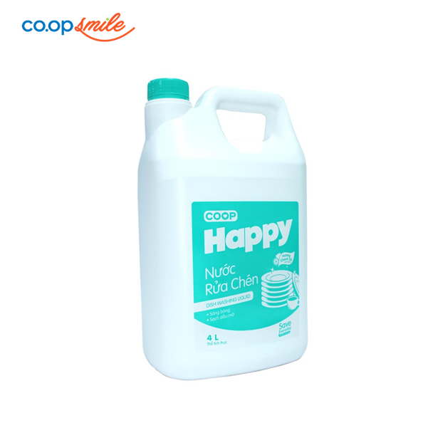 Nước rửa chén chanh sả Coop Happy 4L