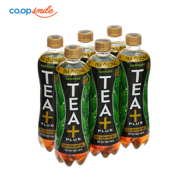 Trà Olong TEA+ PLUS chai lốc 6x450ml