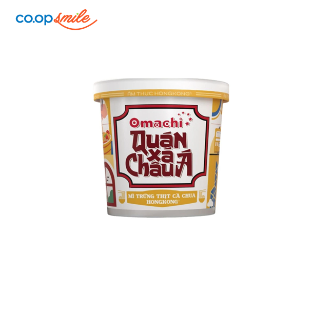 Mì Omachi Quán Xá Châu Á trứng thịt cà chua ly 104g