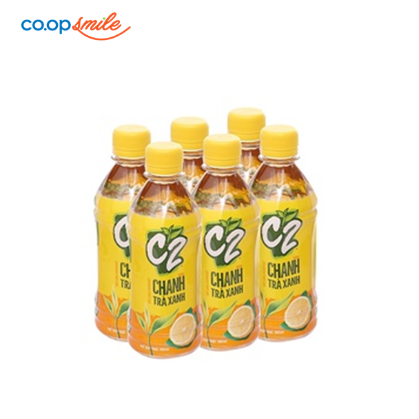 Trà xanh C2 hương chanh chai lốc 6x355ml