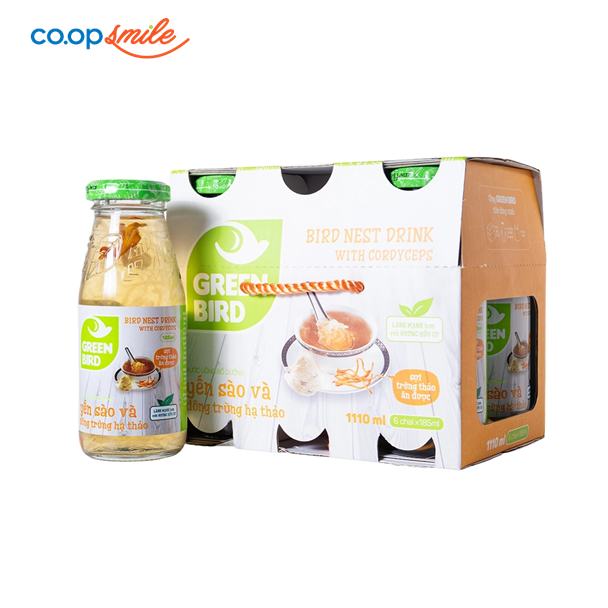 Nước yến sào đông trùng hạ thảo lốc 6 hũ x185ml