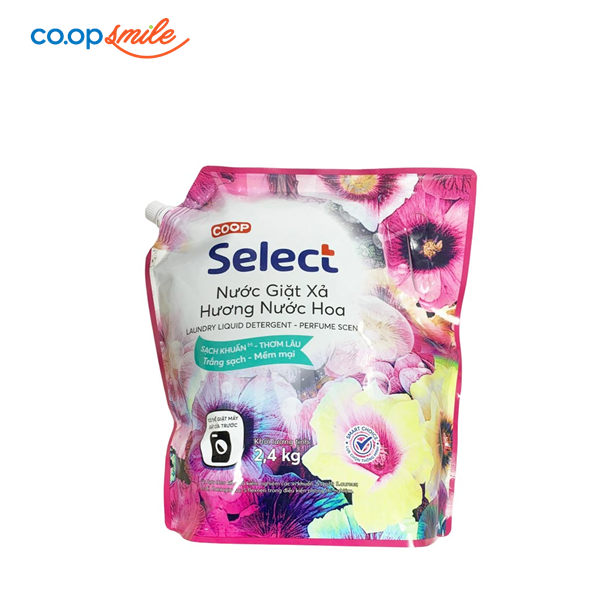 Nước giặt xả nước hoa Co.op Select túi 2.4kg