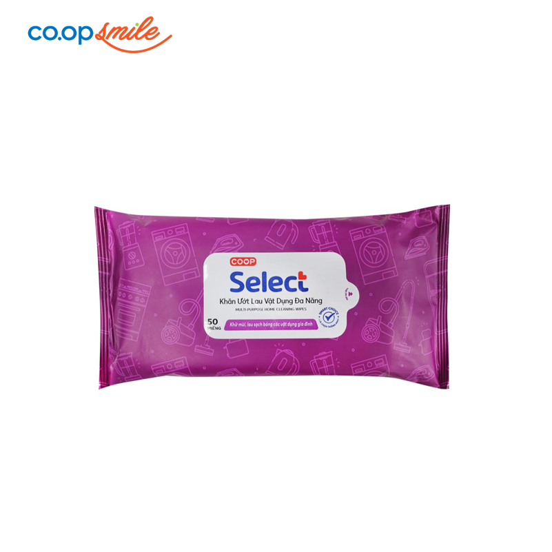 Khăn ướt lau đa năng Co.op Select 50M