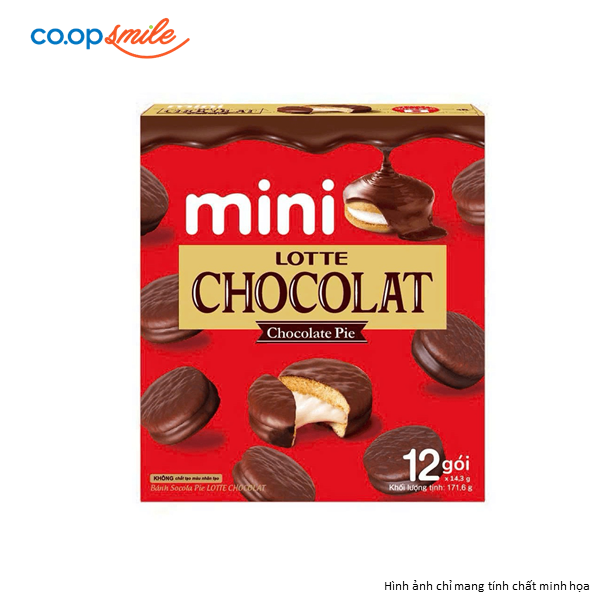 Bánh ChocoPie Chocolat mini hộp giấy 171,6g