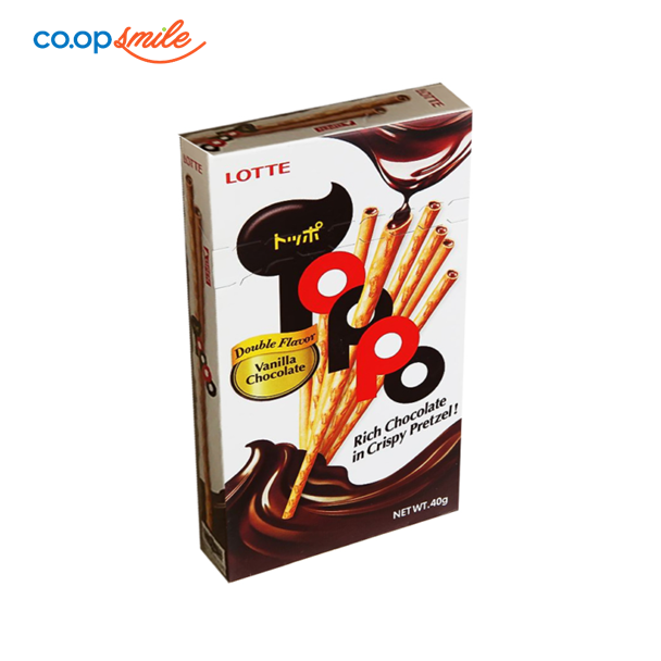 Bánh đũa TOPPO vani soco hộp giấy 40g