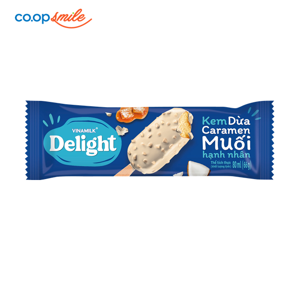 Kem DELIGHT dừa Caramen hạnh nhân 80ml
