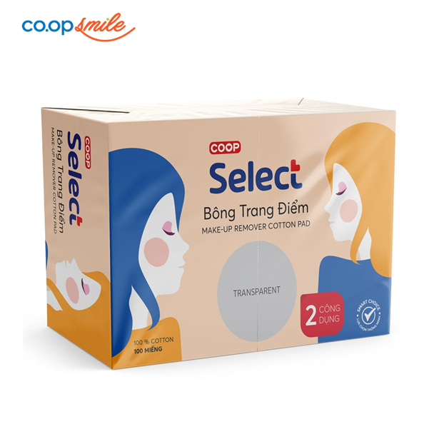 Bông trang điểm hai công dụng Coop Select 100M