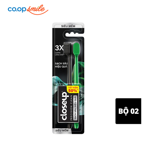 Bộ 02 bàn chải đánh răng CLOSEUP Precision Clean
