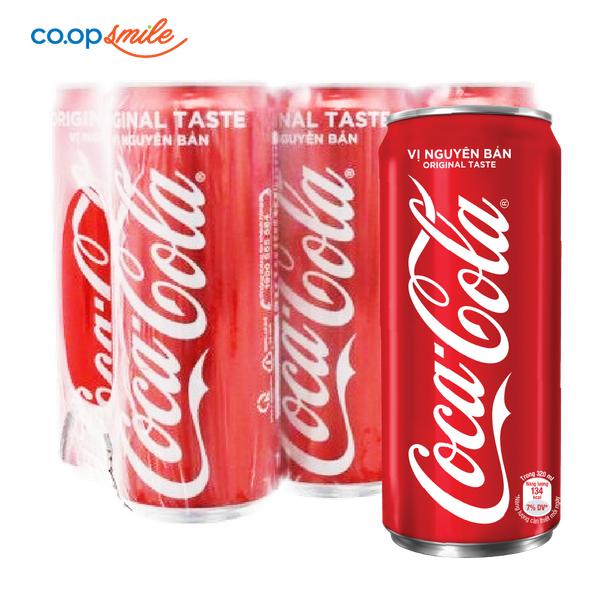 Nước giải khát Coca Cola Cola lon lốc 6x320ml
