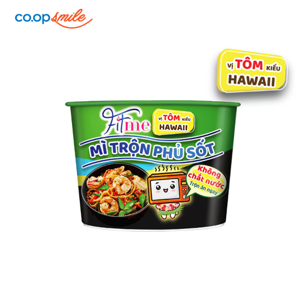 Mì trộn Fitme tôm Hawaii tô 110g