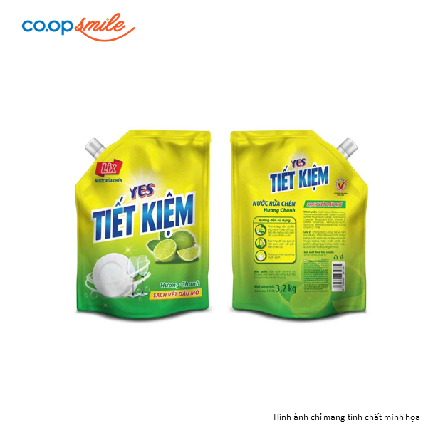 Nước rửa chén Yes tiết kiệm hương chanh 3.2kg