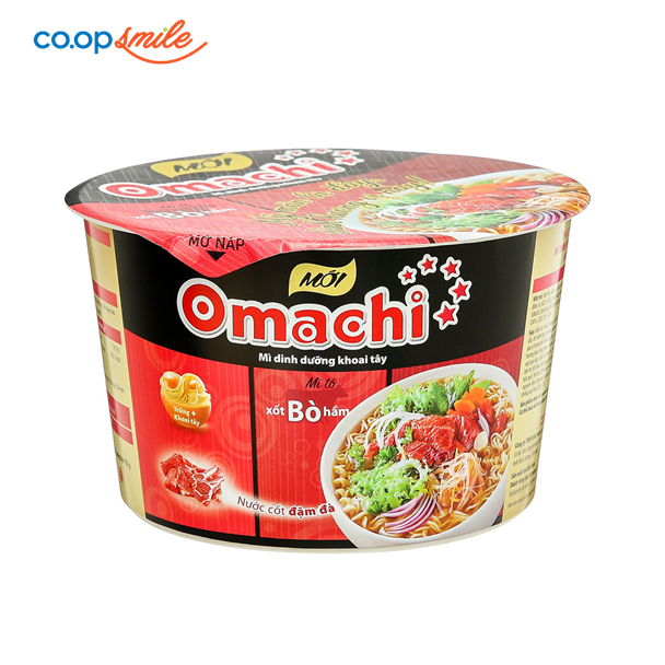 Mì dinh dưỡng khoai tây Omachi xốt bò hầm tô 92g