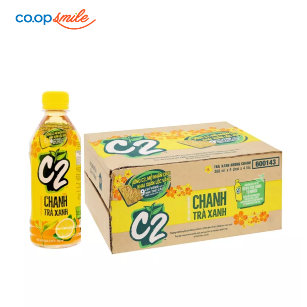 Trà xanh C2 hương chanh chai thùng 24x355ml
