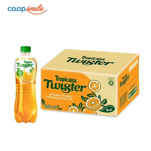 Nước ép TWISTER cam chai thùng 24x450ml