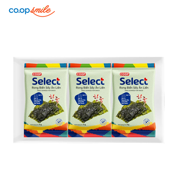 Rong biển sấy ăn liền Coop Select 3x5g