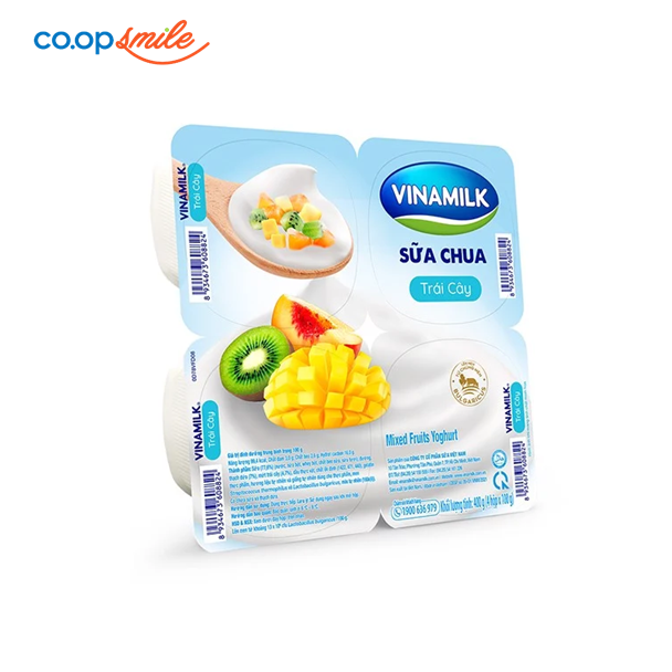 Sữa chua Vinamilk trái cây lốc 4x100g