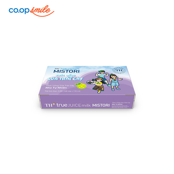 Thức uống sữa trái cây nho Mistori thùng 4x110ml