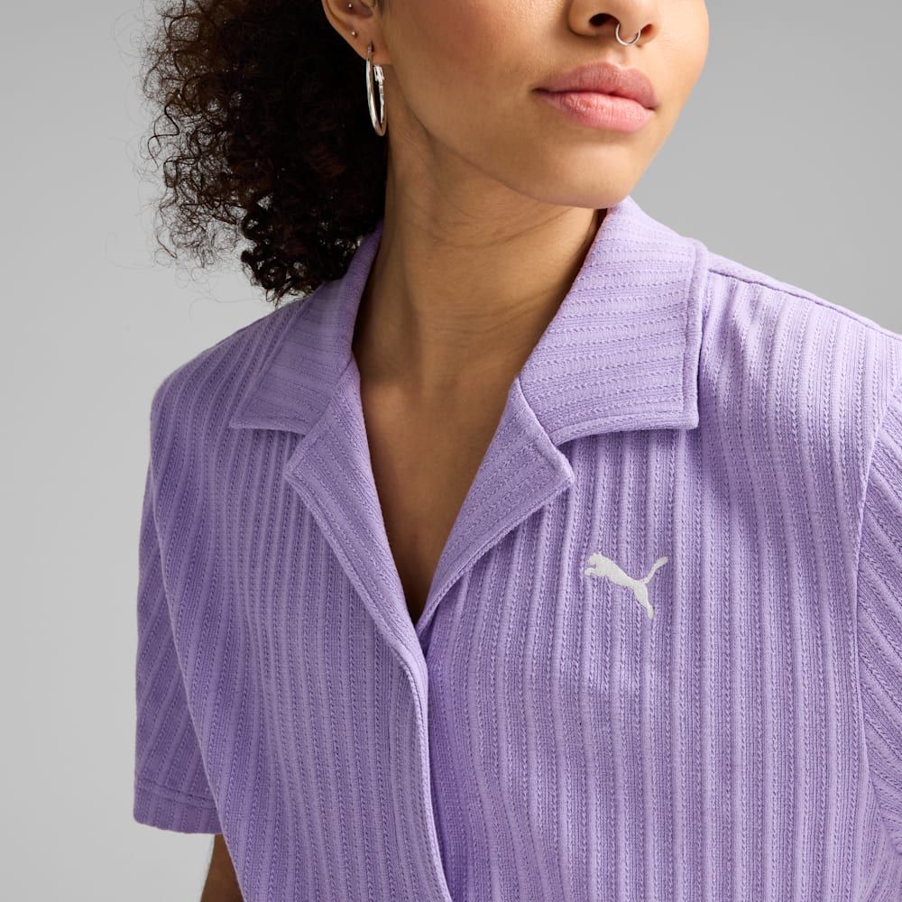  Áo Phông - Áo thun Thể Thao Nữ PUMA Wardrobe Ess Shirt Pointelle 62976329 