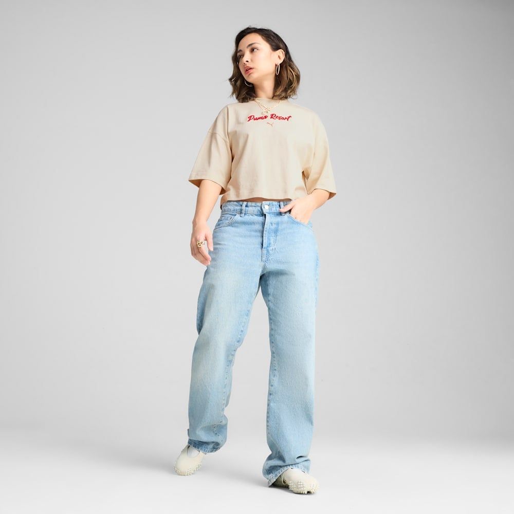  Áo Phông - Áo thun Thể Thao Nữ PUMA Premium Ess Oversized Graphic Tee 62977618 