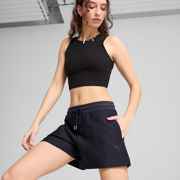  Quần Đùi Thể Thao Nữ PUMA Premium Ess A-Line Shorts 4' Jacquard 62978216 