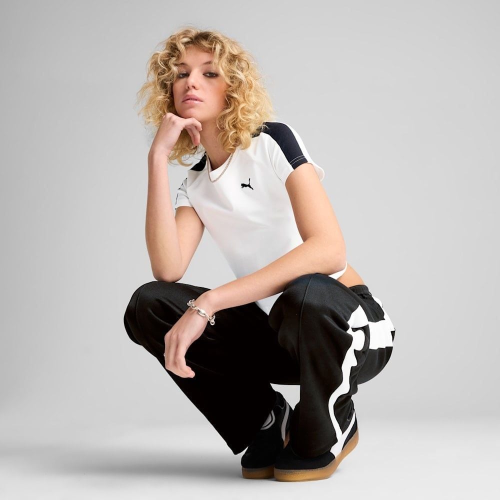  Áo Phông - Áo thun Thể Thao Nữ PUMA T7 Baby Tee 62980202 