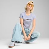  Áo Phông - Áo thun Thể Thao Nữ PUMA Wardrobe Ess Cut-Out Baby Tee 63116447 