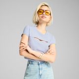  Áo Phông - Áo thun Thể Thao Nữ PUMA Wardrobe Ess Cut-Out Baby Tee 63116447 