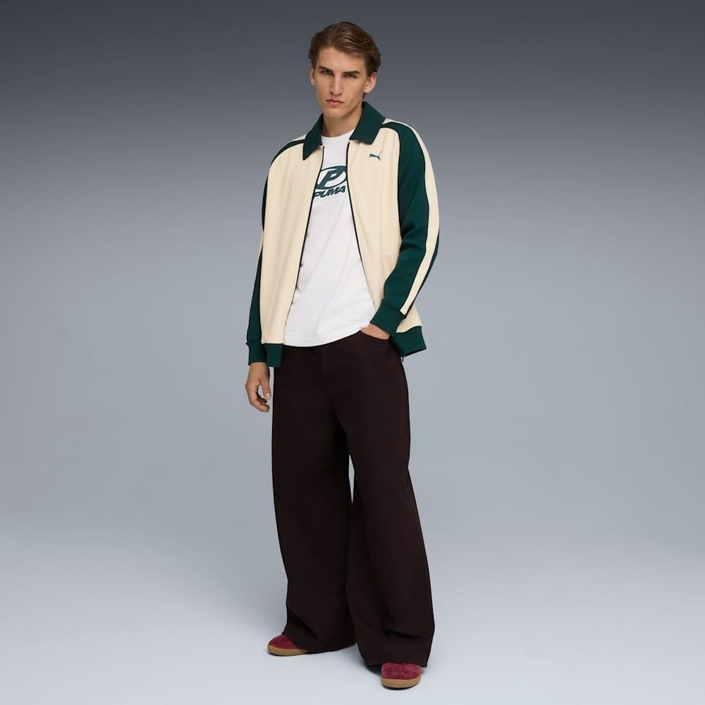 Áo Khoác Thể Thao Unisex PUMA T7 Relaxed Wing Collar Jacquard Track Jacket Dk 63299487 