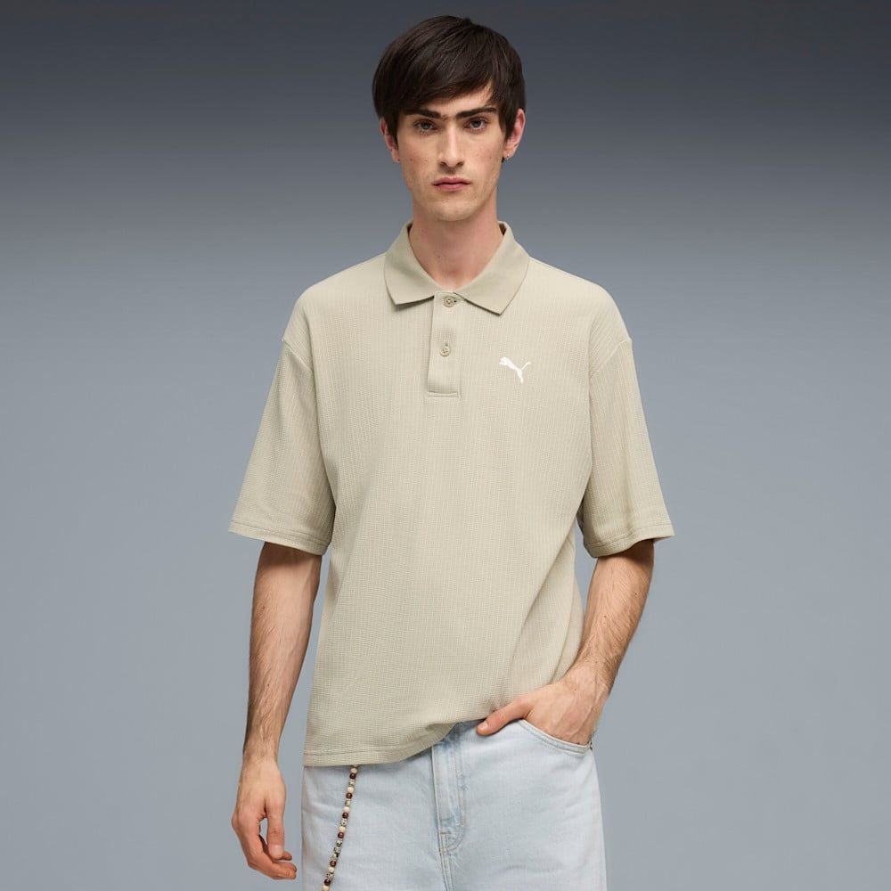  Áo Polo Thể Thao Nam PUMA Wardrobe Ess Boxy Waffle Polo 63436261 