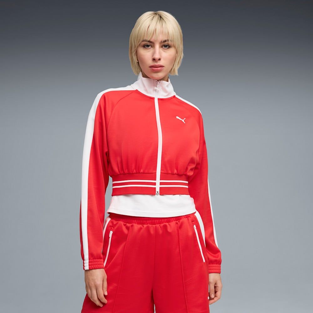  Áo Khoác Thể Thao Nữ PUMA T7 Pique Relaxed Cropped Track Jacket 63455611 