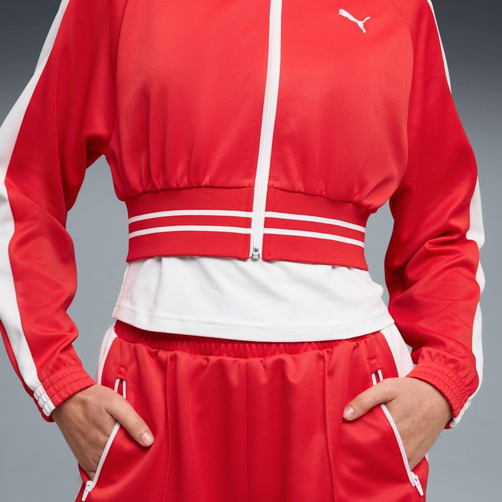  Áo Khoác Thể Thao Nữ PUMA T7 Pique Relaxed Cropped Track Jacket 63455611 