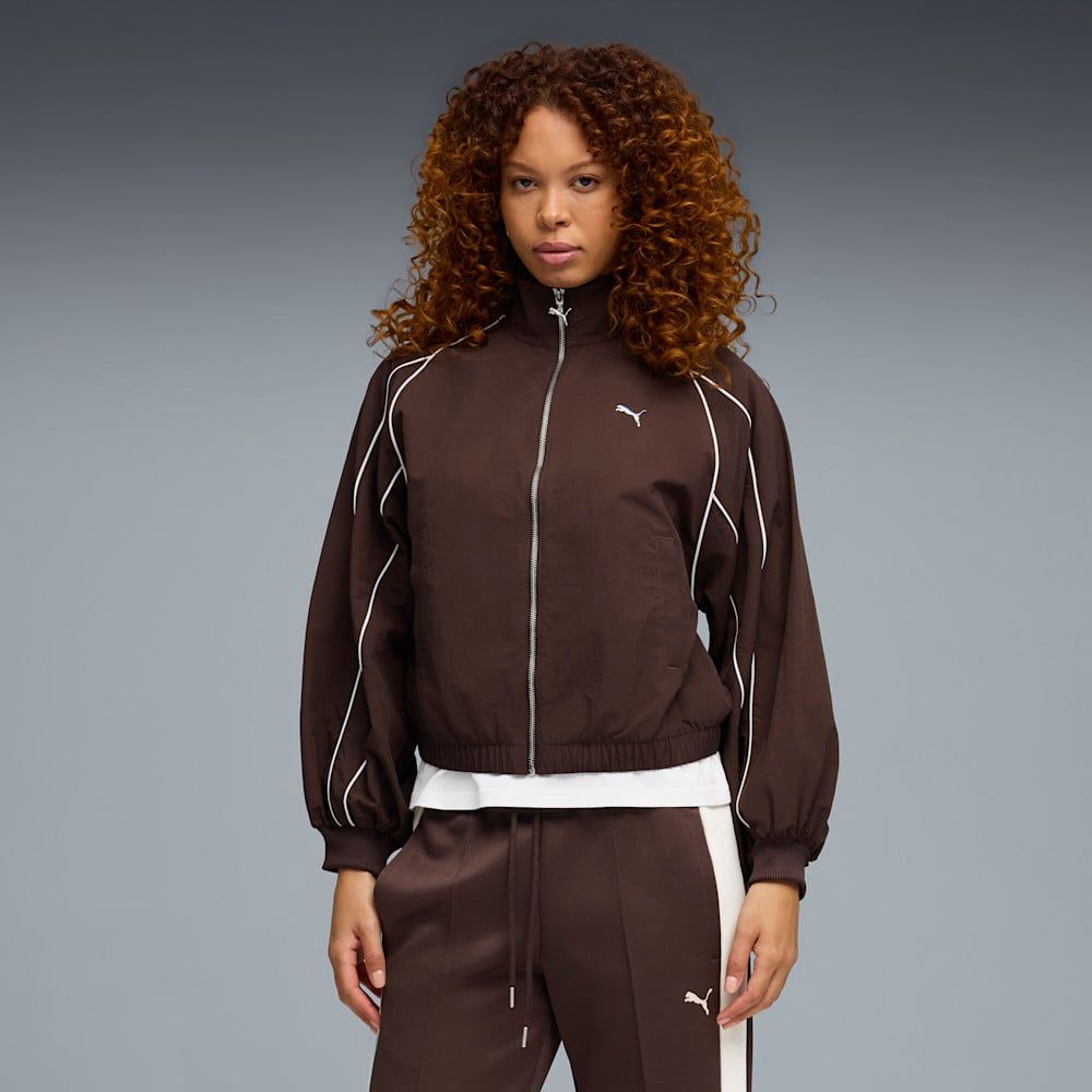  Áo Khoác Thể Thao Nữ PUMA T7 Balloon Sleeve Piping Relaxed Woven Track Jacket 63455813 