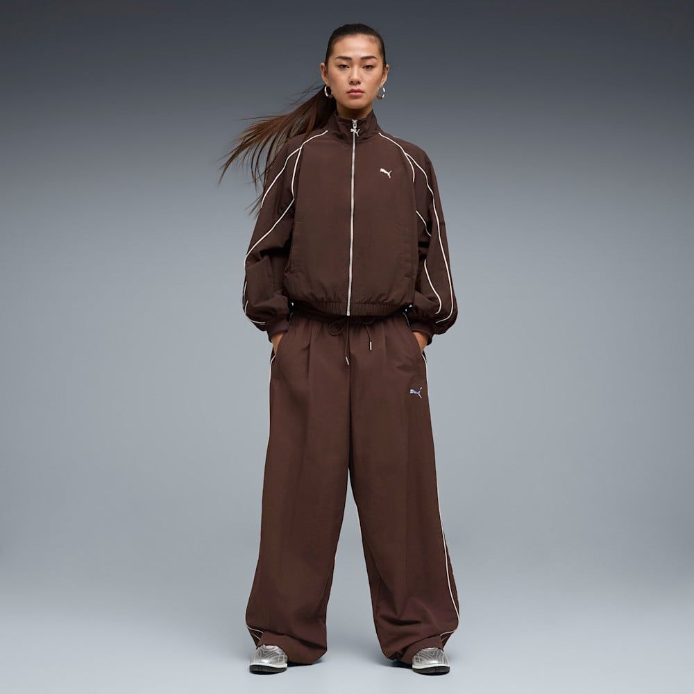  Quần Dài Thể Thao Nữ PUMA T7 Piping Relaxed Woven Track Pants Op 63455913 