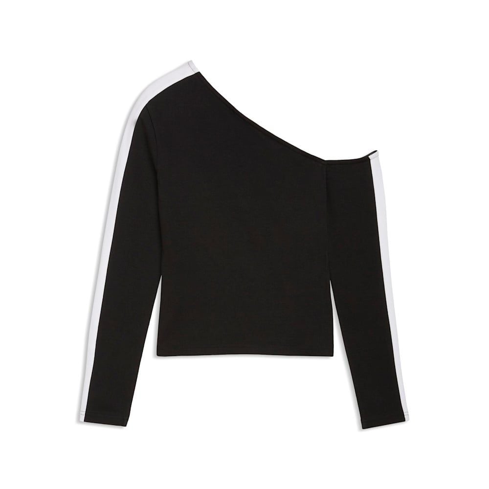  Áo Phông - Áo thun Thể Thao Nữ PUMA T7 Asymmetric Longsleeve 63462301 