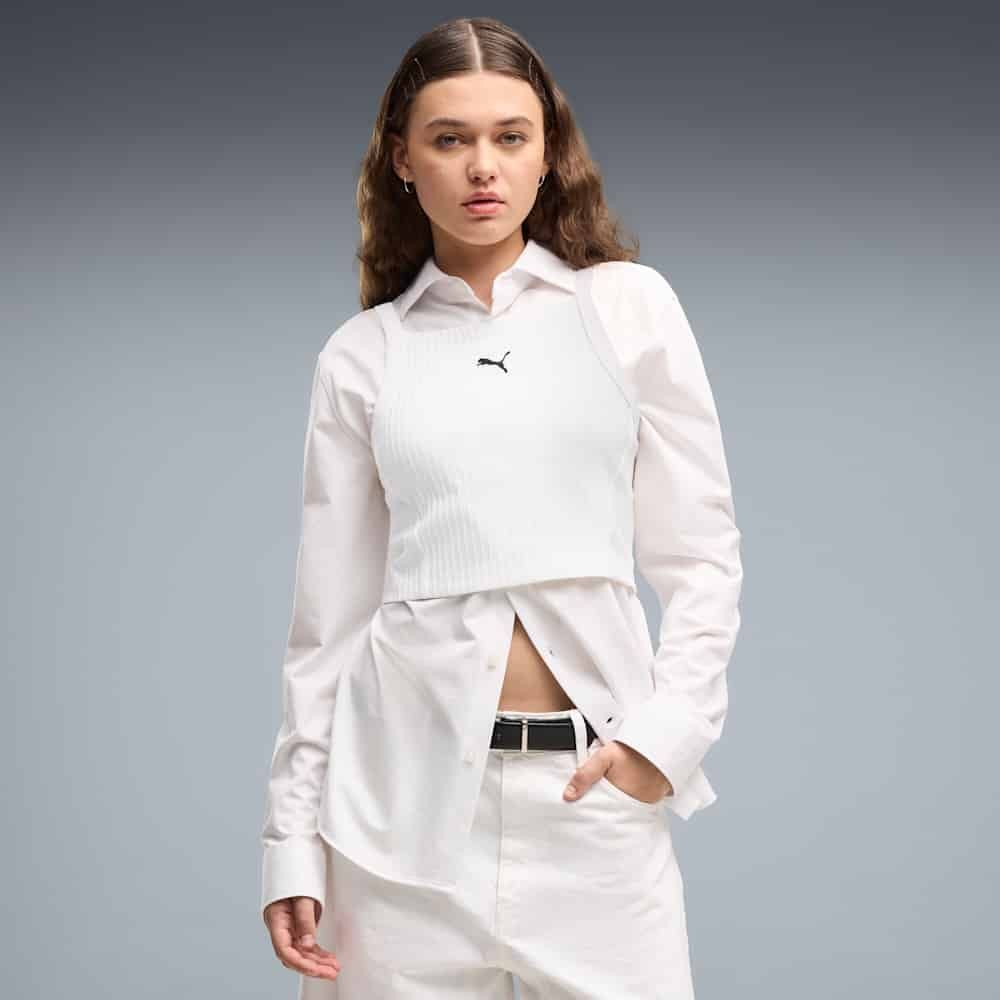  Áo Ba Lỗ Thể Thao Nam PUMA Ess Ribbed Crop Top 63666402 