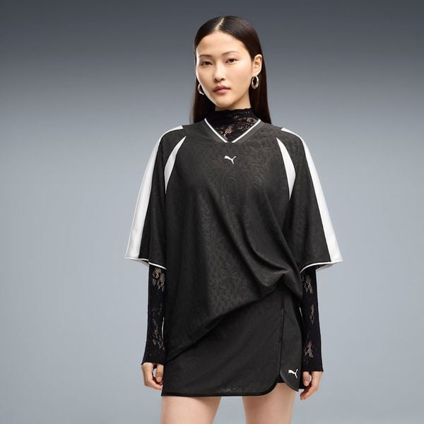 Áo Thi Đấu Thể Thao Nữ PUMA Lace Pack Oversized Short Sleeve Jersey 63874101 
