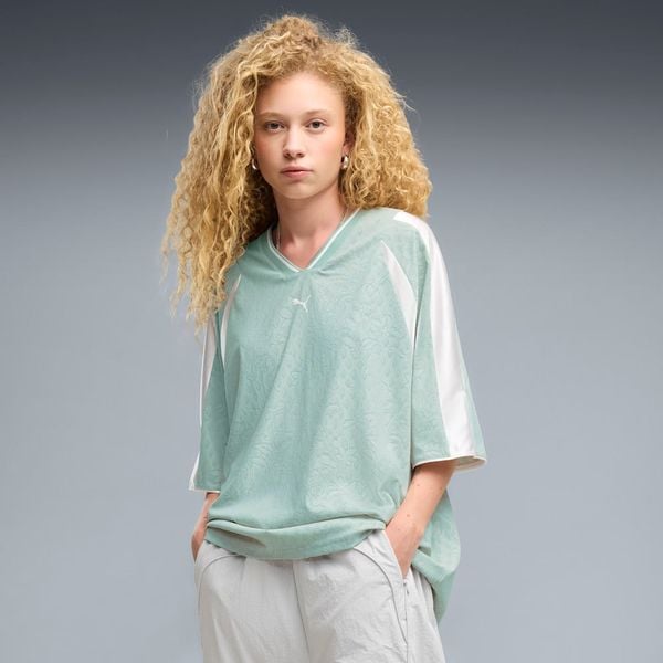  Áo Thi Đấu Thể Thao Nữ PUMA Lace Pack Oversized Short Sleeve Jersey 63874129 