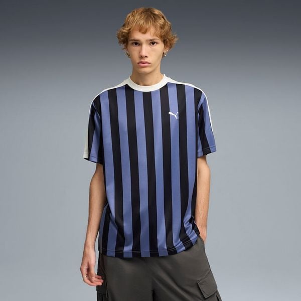  Áo Thi Đấu Thể Thao Nam PUMA Ess Relaxed Striped Football Jersey 69219516 