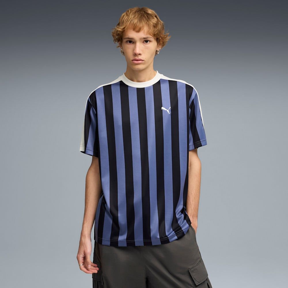 Áo Thi Đấu Thể Thao Nam PUMA Ess Relaxed Striped Football Jersey 69219516 