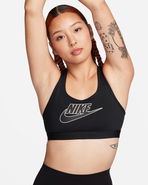  Áo Ngực Thể Thao Tập Luyện Nữ NIKE As W Nk Swsh Med Spt Futura Br FB4081-010 