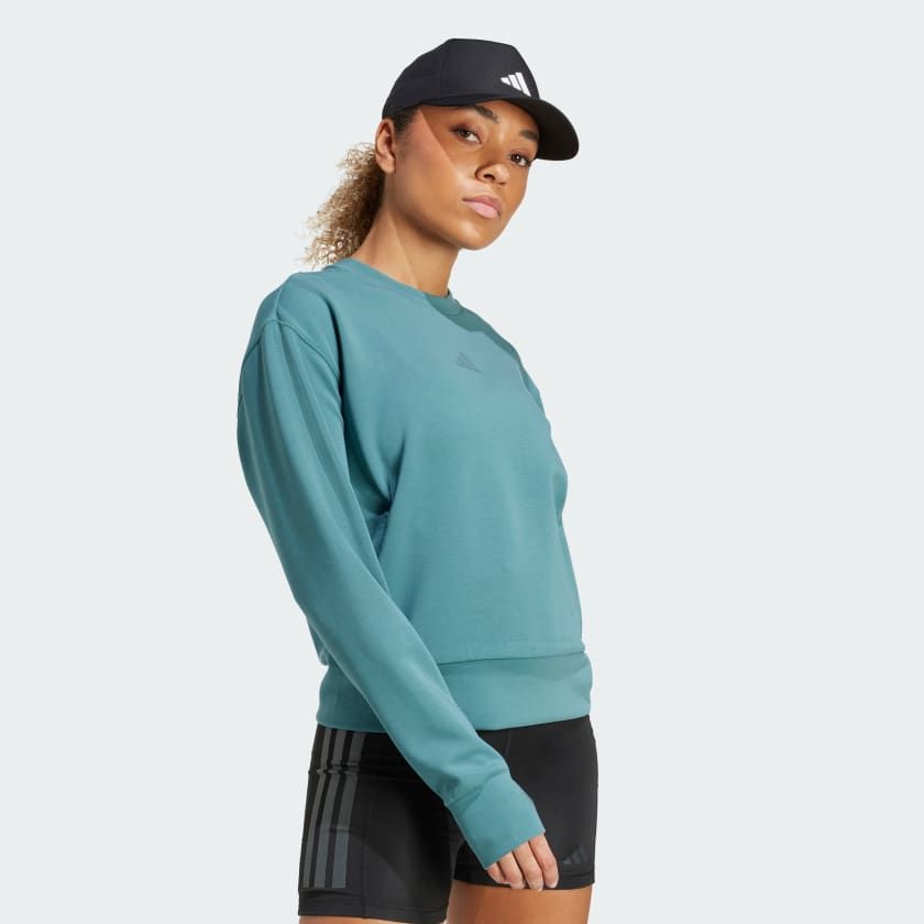  Áo Khoác Tập Luyện Nữ ADIDAS D4T Knit Crew JW3395 