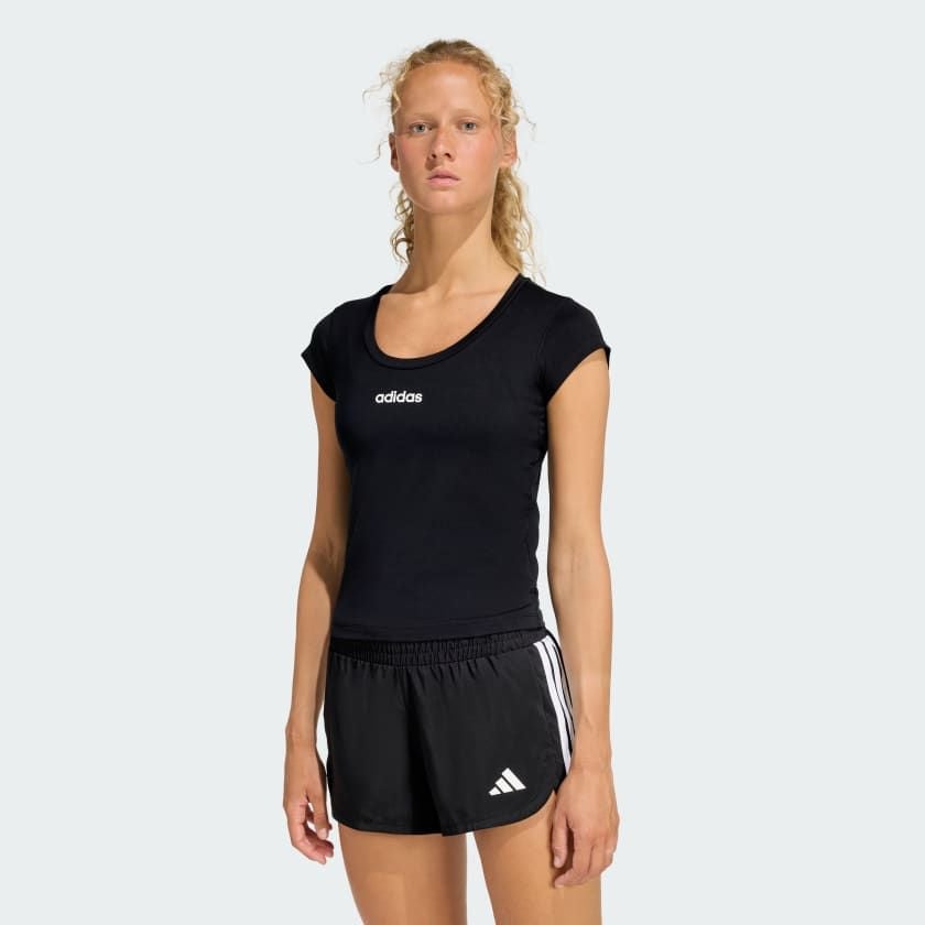  Áo Phông - Áo thun Tập Luyện Nữ ADIDAS Q1 Hyg Baby Tee KC7676 