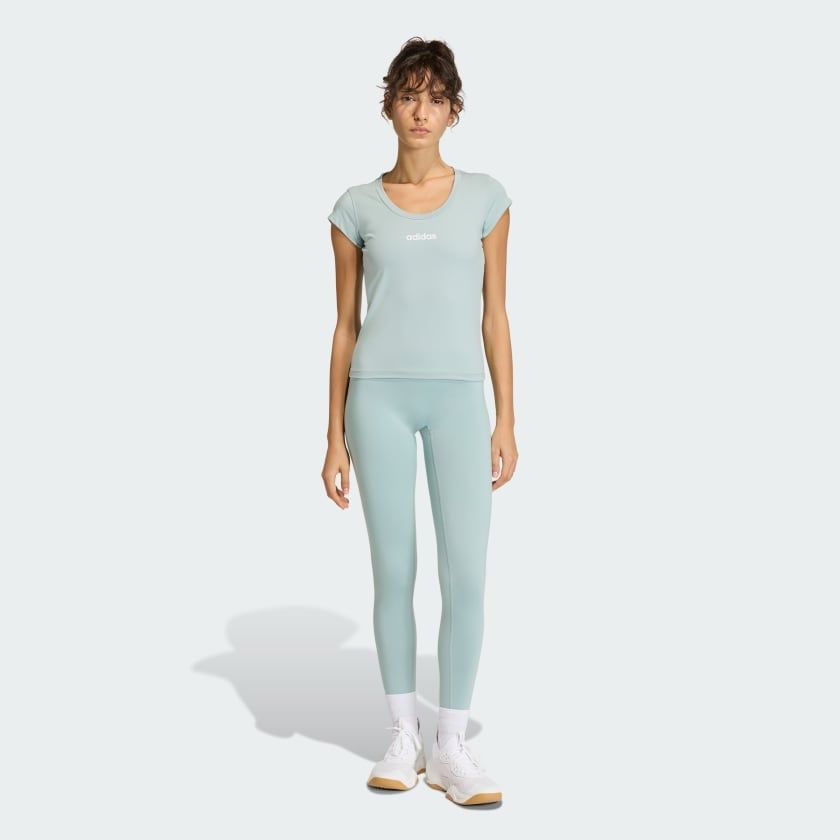  Áo Phông - Áo thun Tập Luyện Nữ ADIDAS Q1 Hyg Baby Tee KC7677 