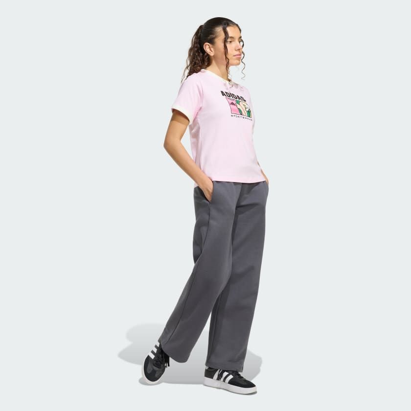  Áo Phông - Áo thun Thể Thao Nữ ADIDAS Pop Art T1 Q2 KC8601 