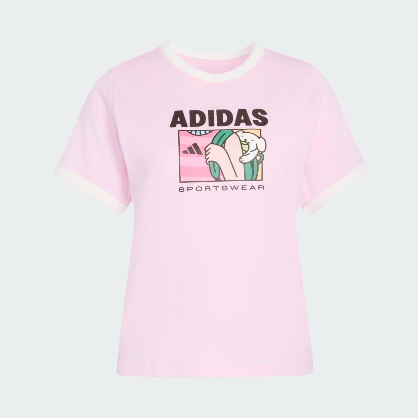  Áo Phông - Áo thun Thể Thao Nữ ADIDAS Pop Art T1 Q2 KC8601 