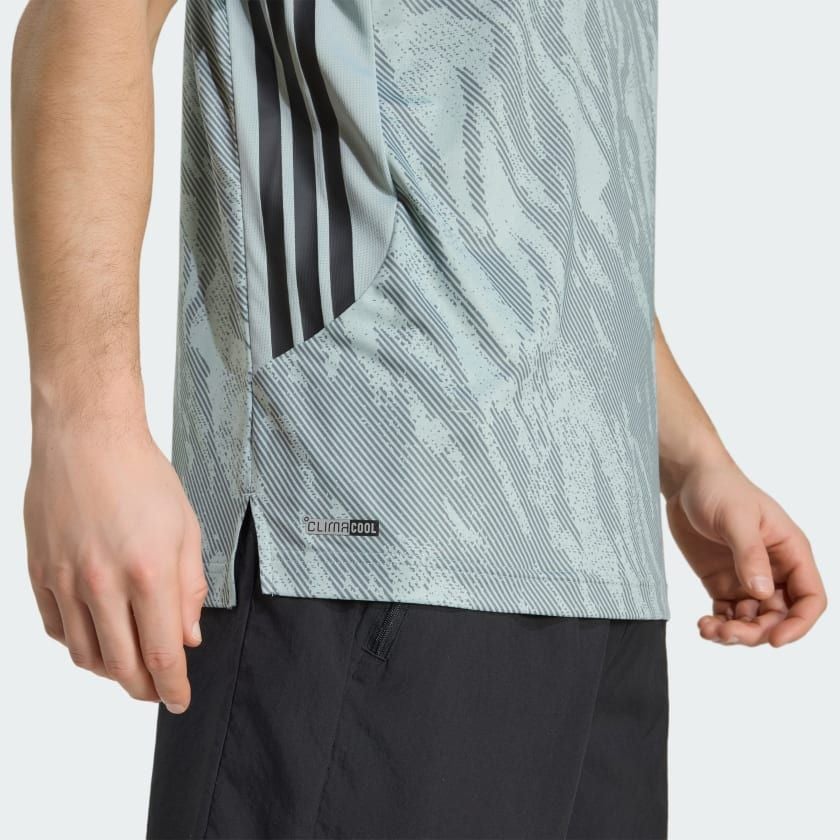  Áo Phông - Áo thun Tập Luyện Nam ADIDAS Techess Aop T KQ7536 