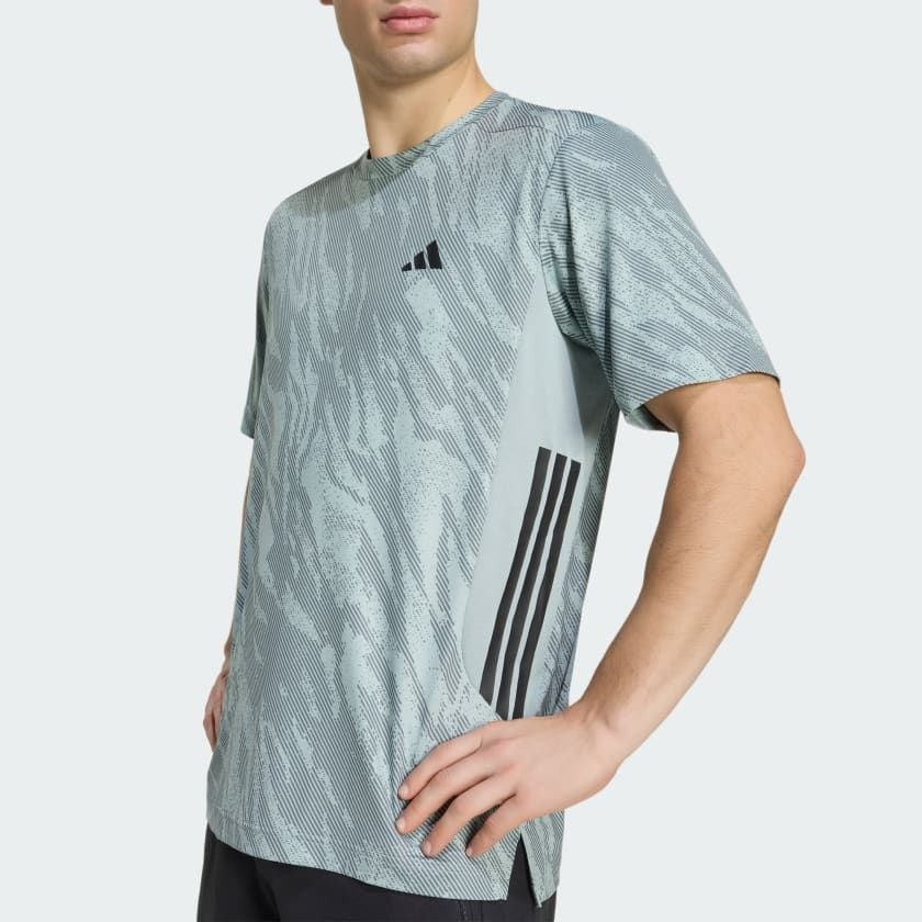  Áo Phông - Áo thun Tập Luyện Nam ADIDAS Techess Aop T KQ7536 